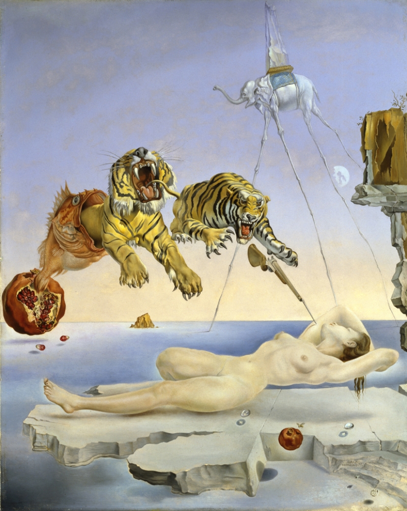 Salvador Dalí, Rêve causé par le vol d'une abeille autour d'une grenade, une seconde avant l'éveil, 1944