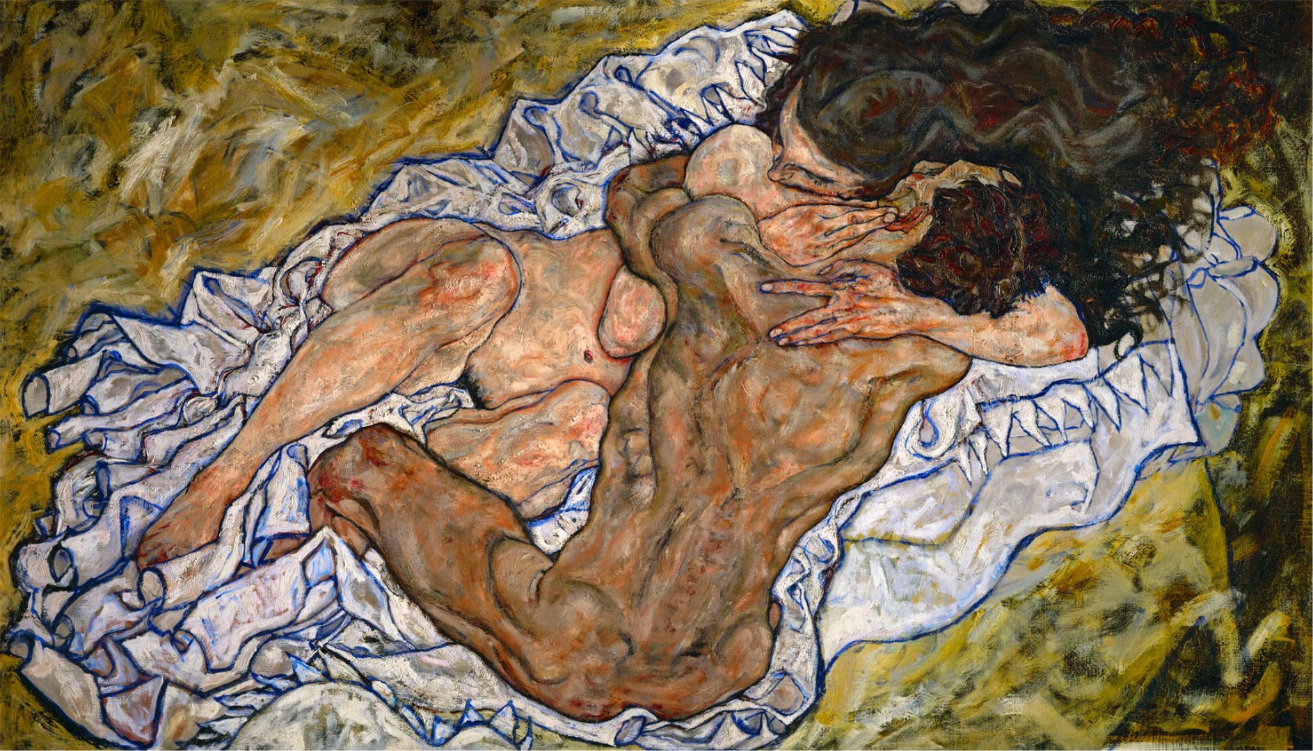 EGON SCHIELE : L’ÉTREINTE, MACABRE REPRÉSENTATION DU DÉSIR AMOUREUX