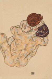 Egon Schiele, L’Étreinte, (Couple d’amoureux I), 1917