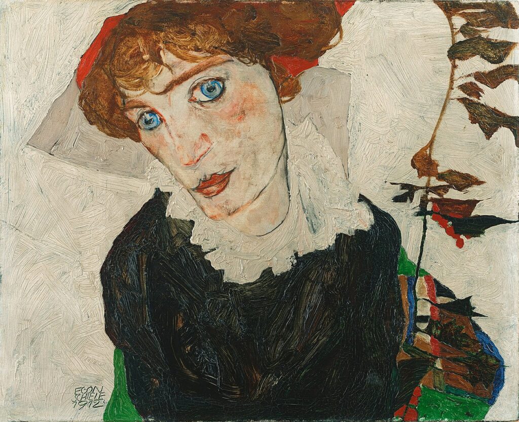 Egon Schiele, Portrait de Wally, 1912, huile sur bois, musée Léopold, Vienne